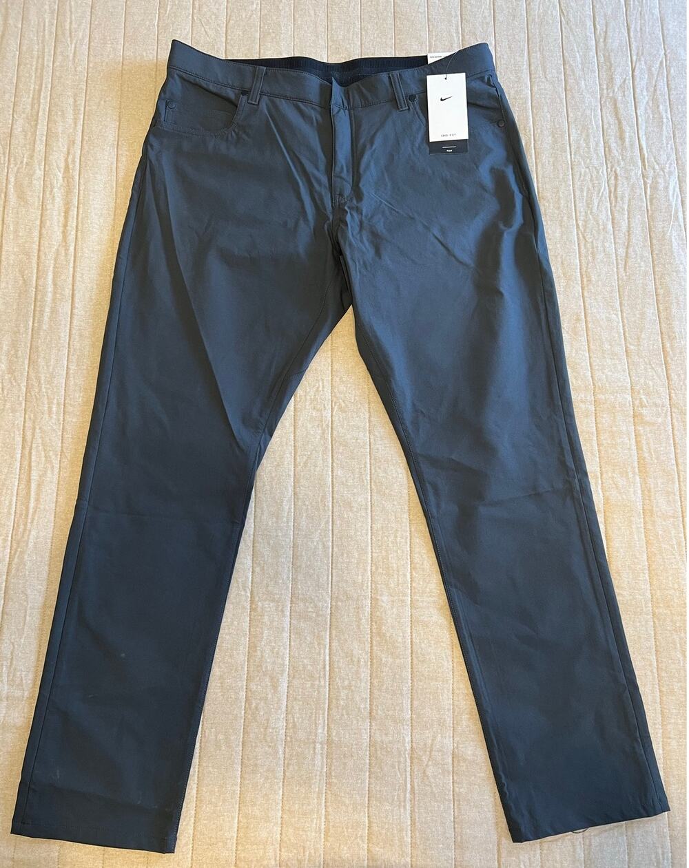 Nike Golf Pants Mens 36x32 Slim Fit Dri Fit Gray Performance Stretch DA3064-070